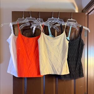 Ann Taylor Women's Camisole Tops - White, Brown, Orange, Cream, Black, Teal (6)